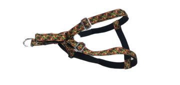 Kennel Camouflage Padded Nylon Printed Click Lock Adjustable Harness(1")